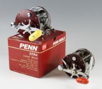 2x Early Penn level wind reels - Penn Peer 309 and 209 both with stainless steel frame and spools,