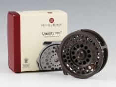 Hardy Viscount LA Mk III unused alloy fly reel in makers box: 3 5/8 dia - #7-8, retaining all the