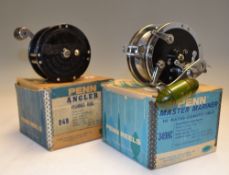 2x vintage Penn Sea Reels in original makers boxes - Penn Master Mariner 349HC stainless steel frame