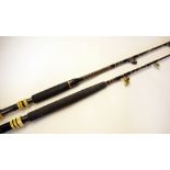 2x Stuart USA Star Rods IGFA Hand Crafted Series - 5ft 9in boat rod, 50/100 SUTHC, and 7ft 3in 30EEC