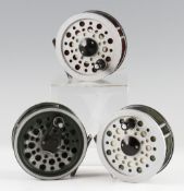 Shakespeare trout fly reels (3): Speedex green finish; 2x Beaulites both with lines Hardy WET DT6