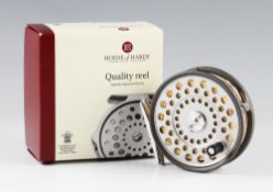 Fine Hardy The Princess alloy trout fly reel in makers box: 3 3/8" dia two screw drum release latch,