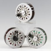 Shakespeare Speedex trout fly reels (3): incl Speedex II - all with lines to incl Masterline WFN