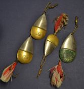 Canadian sea fishing spoons and others (3) double 1/0 nickel and brass spoons stamped with