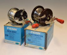 2x Vintage Penn Sea Reels in original makers boxes - Penn Sea Boy 30/85 Bakelite end plates c/w