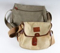 House of Hardy canvass and leather trout tackle bag c/w good shoulder strap - and a Troop London