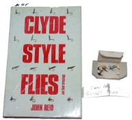 Book & Flies: Reid, J - "Clyde Style Flies" 1st ed 1971, H/b, D/j, fine and 4 flies tied by Reid, in