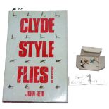 Book & Flies: Reid, J - "Clyde Style Flies" 1st ed 1971, H/b, D/j, fine and 4 flies tied by Reid, in
