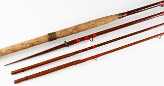 J Forrest & Sons Kelso spliced salmon rod: 13ft 3pc greenheart with spare tip with brass sliding