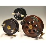 Selection of Alloy, Wooden and Bakelite sea reels (3) - to incl Ogden Smiths "The Seaos" big game/