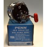 PENN SENATOR 10/0 BIG GAME REEL IN MAKERS BOX - stainless steel frame with Bakelite end plates, on/