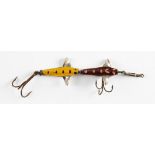 Fine Humphries Lightening Spinner lure: 2.5" long body, maker's details and reg. no. stamped to