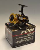 Penn 650 SS Spinning Salt Water Reel in makers box - c/w drag knob, anti-reverse, collapsible handle