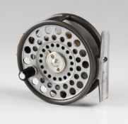 Fine Hardy The Featherweight brook trout alloy fly reel - 2x screw drum release latch, black ebonite