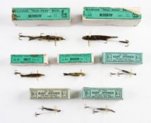 Lures: 7x Allcocks boxed baits to incl 4x Tru-Form Smelt, Gudgeon and 2x Minnows from 1.5" to 2.5"