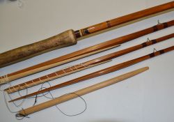 Sharpes, Aberdeen Rod: 14ft 3pc line #10-11. "Scottie" spliced impregnated split cane salmon fly rod