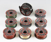 Leeda trout fly fishing reel and 6x spare spools with line (9): Leeda LC 100 (3.5"dia) light