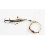 Early Lure c.1830's : very early Victorian nickel silver plate, similar style and tail design as the
