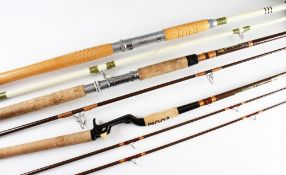 Various Spinning rods from Abu Zoom to Sea Rod: Abu Caster Duett Zoom 6ft 6in and 7ft 2pc bait