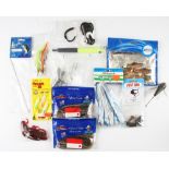 Large quantity of Sea Fishing tackle and accessories: many unopened packets of lures incl Amega soft