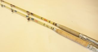 2x Stand Up glass fibre sea/boat rods - Constable Bosun DeLuxe 6ft with cork handle and Made In