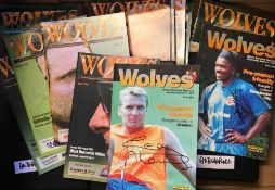 Collection of player autographed Wolverhampton Wanderers match programmes, held in official club