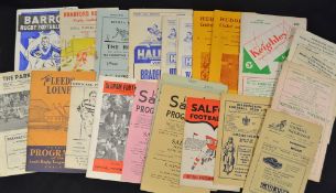 Collection of 1940/50's Rugby League programmes (26): teams incl Barrow, Bradford Northern,