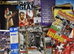 Collection of Liverpool football programmes including European homes and aways plus 1987 Littlewoods