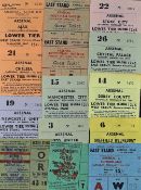 Arsenal home match tickets 1969/1970 Ajax (Fairs Cup semi-final), Chelsea, West Ham Utd, Spurs,