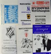 Wolverhampton Wanderers away friendly match programmes to include 1983 Drogheda Utd (14 August),