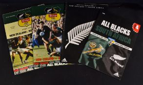 New Zealand v S Africa Rugby Programmes (4): 1994 in Dunedin (1st Test) and Wellington (2nd Test);