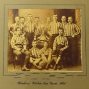 Very Early 1884 Wolverhampton Wanderers Photograph entitled 'Wanderers Wrekin Cup Team 1884',