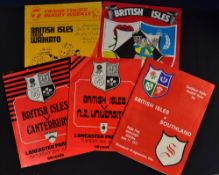 1977 British Lions Rugby Tour to NZ Programmes: Six issues from the Lions' games at Southland, NZ