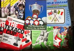 Collection of Anglo-Italian football programmes including Man United, Watney Cup, Anglo-Scottish,