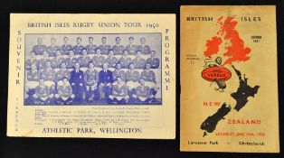 Scarce 1950 British Lions in New Zealand Rugby Programmes (2): Two of the four tests from this