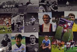 Selection of Football Signed Photographs with players from 1950s-1980s - including fine examples