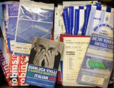 Collection of predominantly Non-League football programmes to also include 61/62 Bolton Wanderers