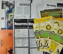 Collection of Wolverhampton Wanderers reserve programmes to include 1947/48 Burnley, Derby County,