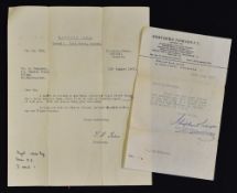 1957/58 Letter invitations to a player from Runcorn FC dated 1st August 1957 for a trial match and
