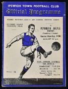 1937/38 Pre-war Ipswich Town (pre-league) v Plymouth Argyle Southern League match dated 18 April