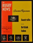 1966 British Lions v Australia Rugby Programme: 1st Test - always good to see one of these Sydney