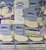 West Bromwich Albion reserves home match programmes to include 1957/58 Manchester Utd + Spurs (1st