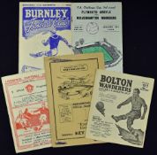 1950/1951 Wolverhampton Wanderers away match programmes to include Bolton Wanderers,