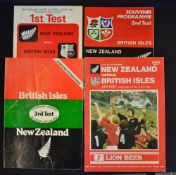 1983 British Lions Rugby Tour to NZ Programmes: All four Test issues, large formats, a little wear