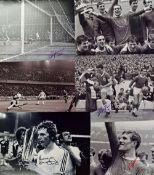 Selection of Liverpool Signed Football Prints a superb lot depicting Steve Heighway celebrating