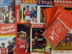 Collection of Arsenal handbooks 1963/64, 1964/65, 1966/67, 1967/68, 1968/69, 1972/73, 1973/74,