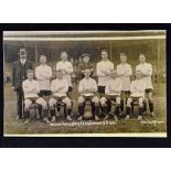 1920 Wolverhampton Wanderers postcard b&w team group by A. B. Hart, slight mark to the reverse, o/