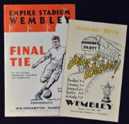 1939 FA Cup Final Portsmouth v Wolverhampton Wanderers match programme 29 April 1939 at Wembley (