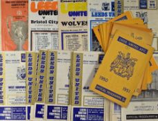 1950s/60s Leeds United Football Programmes all home programmes with a mixture of 1950s (10) the rest