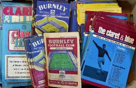 1960s onwards Burnley Home Football Programmes with a couple from the 1950s, running through to